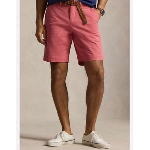 Polo Ralph‎ Lauren Mens Chino Shorts Size 34 Salmon Pink 100% Cotton Twill